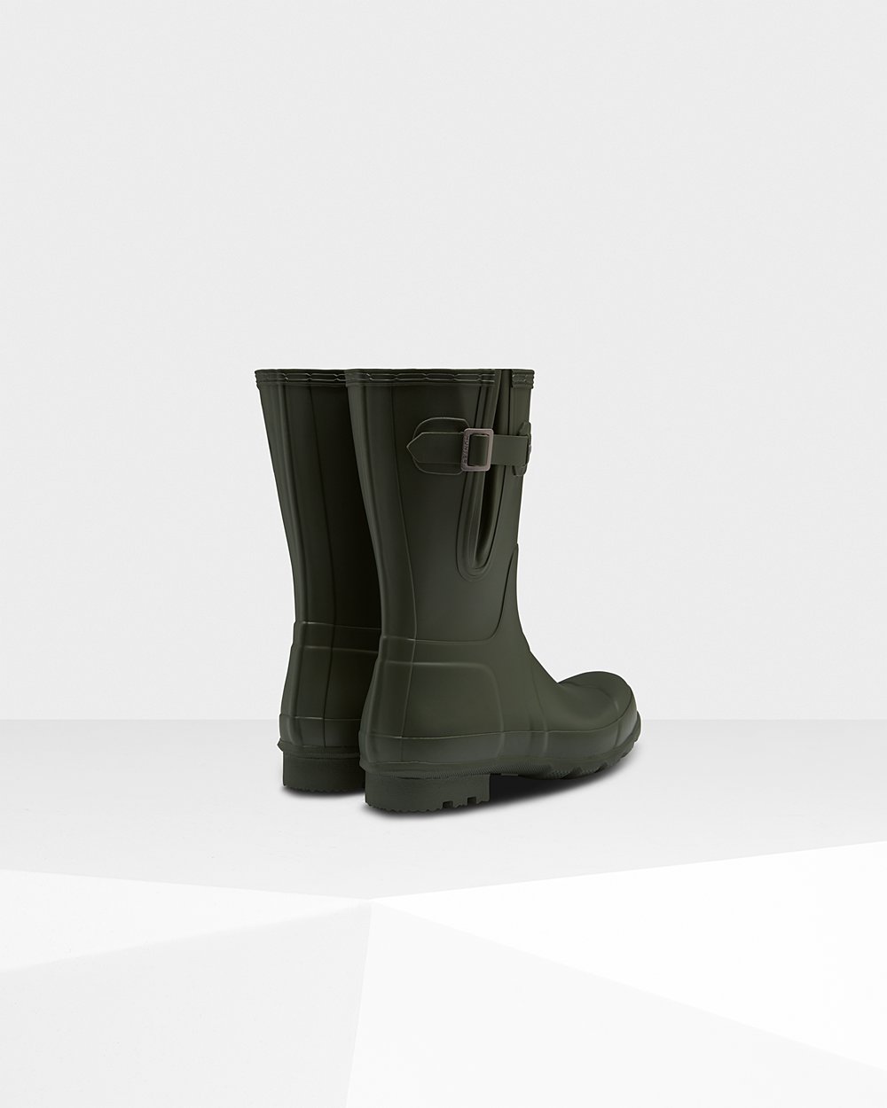 Galochas Curtas Hunter Homem Verde Escuro Oliva - Original Side Adjustable - 58ETCJXUN